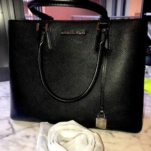 Michael Kors Black Leather Purse